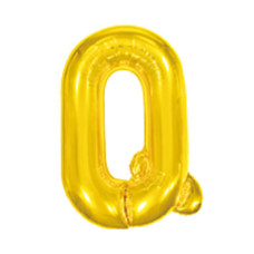 Balão Metalizado Dourado Letra Q 16' 40cm 8016 Make+