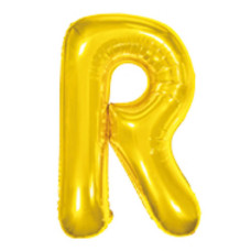 Balão Metalizado Dourado Letra R 40' 100cm 8283 Make+