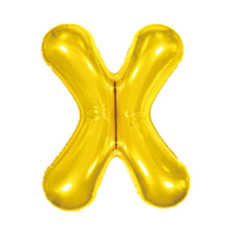 Balão Metalizado Dourado Letra X 16' 40cm 8023 Make+