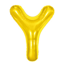 Balão Metalizado Dourado Letra Y 16' 40cm 8024 Make+
