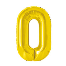Balão Metalizado Dourado Número 0 40' 100cm 8292 Make+