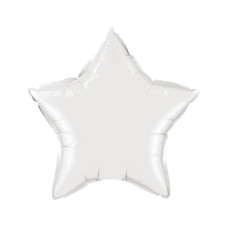 Balão Metalizado Estrela Branco 18' 45cm 8651 Make+