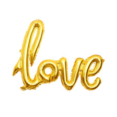 Balão Metalizado Love Dourado 42' 108x65cm 8566 Make+