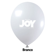 Balão Nº11 Liso Premium Branco com 50un Joy