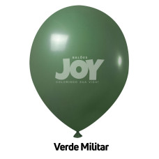 Balão Nº11 Liso Premium Verde Militar com 50un Joy