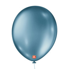 Balão Nº11 Metalizado Azul com 25un São Roque
