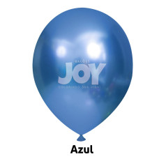 Balão Nº5 Cromado Azul com 25un Joy