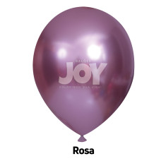 Balão Nº5 Cromado Rosa com 25un Joy