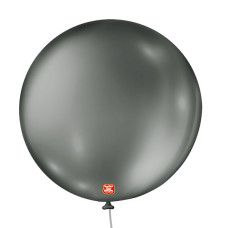 Balão Nº5 Metalizado Chumbo com 25un São Roque