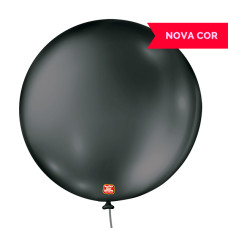 Balão Nº5 Metalizado Preto com 25un São Roque