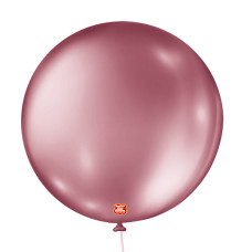 Balão Nº5 Metalizado Rosa com 5un São Roque