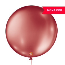 Balão Nº5 Metalizado Vermelho com 25un São Roque
