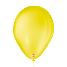Balão Nº9 Liso Amarelo Citrino 58 com 50un São Roque