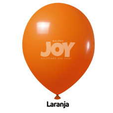 Balão Nº9 Liso Laranja com 50un Joy