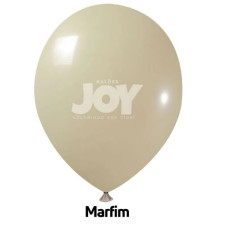 Balão Nº7 Liso Premium Marfim com 50un Joy 
