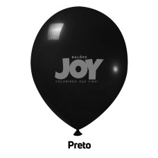 Balão Nº9 Liso Preto com 50un Joy