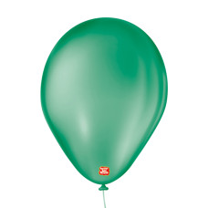 Balão Nº9 Liso Verde Folha 48 com 50un São Roque