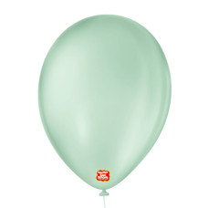 Balão Nº9 Liso Verde Hortelã com 50un São Roque