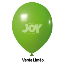 Balão Nº9 Liso Verde Limão com 50un Joy