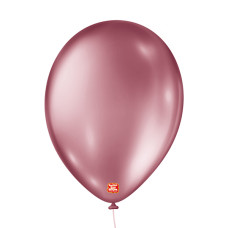 Balão Nº9 Metalizado Rosa com 25un São Roque