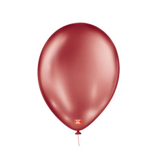 Balão Nº9 Metalizado Vermelho 01 com 25un São Roque