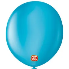 Balão Nº5 Perolado Azul Claro com 5un São Roque
