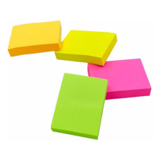 Bloco Post it 38x50mm com 4 Unidades Colorido Neon 74170-5 50fls Maxprint