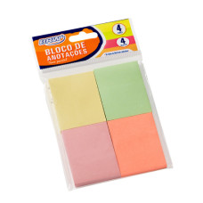 Bloco Post it 38x51mm com 4 Unidades Colorido Pastel 50fls BRW