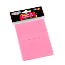 Bloco Post it 38x51mm com 4 Unidades Rosa Neon 100fls BRW