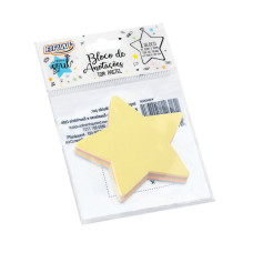 Bloco Post it 70x70mm Colorido Estrela 100fls BRW