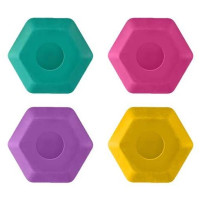 Borracha Ergonômica Hexagonal Colorida Display Joy Leo e Leo