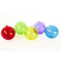 Bola Acrílica Esfera 6,5cm Colorida 5 unidades