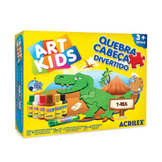 Jogo Quebra Cabeça Divertido T-rex 40061 Acrilex