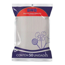 Palito para Pirulito Pequeno Cristal N°9 50 unidades BWB