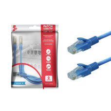 Cabo de Rede 2 metros Cat6 Azul 5+