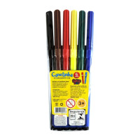 Caneta Hidrográfica 6 Cores Gatte Mod10.603