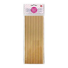 Canudo de Papel Kraft 6mmx20cm 4327 com 12 Unidades Make+