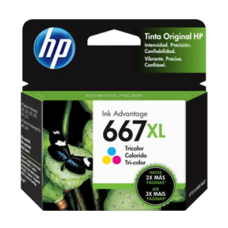 Cartucho HP 667XL Colorido Original 8 ml (F6V30AB) para HP Deskjet 1275 2376 2774 2776 6475 6476