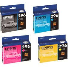 Kit Cartuchos de Tinta Epson 296 Preto Ciano Magenta Amarelo Original Expression XP231 XP241