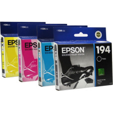 Kit Cartuchos de Tinta Epson 194 Preto 4ml Ciano 3ml Magenta 3ml Amarelo 3ml Original Expression XP214 XP104 XP204