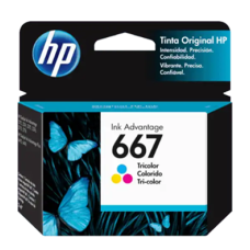 Cartucho HP 667 Colorido Original 2 ml 3YM78AL 