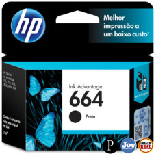 Cartucho HP 664 Preto Original 2 ml (F6V29AB) para HP Deskjet 2136 2676 3636 3776 4676