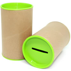 Cofrinho com tampa plástica 6x9 verde cítrico pacote com 10 unidades