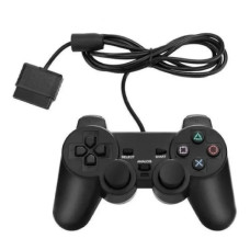 Controle Joystick Preto Com Fio para PlayStation 2 Shinka