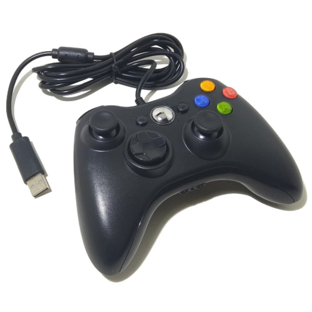 Controle com fio usb para xbox 360, joystick sem fio para jogos de