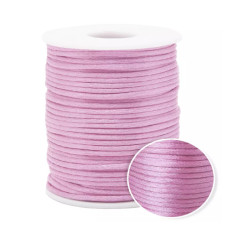 Cordão de Cetim Candy Rosa 2mm 50 metros