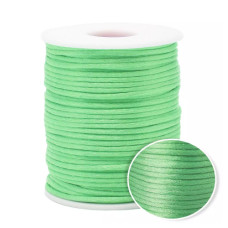 Cordão de Cetim Candy Verde 2mm 50 metros