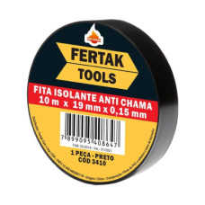 Fita Isolante Preta Anti-Chama 19mmx10m 3410 Fertak