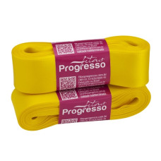 Fita de Cetim Nº 7 30mm Amarelo Gema 10 metros Progresso