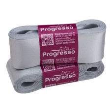 Fita de Cetim Nº 7 30mm Prata 10 metros Progresso